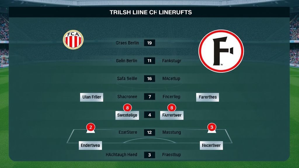 德甲变阵对决：柏林联合四将轮换迎战法兰克福